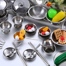 Conjunto de Cozinha Infantil em Aço Inox