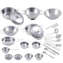 Conjunto de Cozinha Infantil em Aço Inox